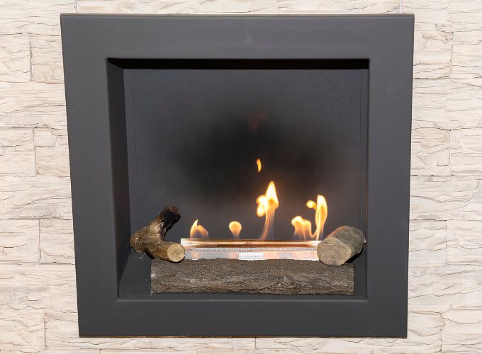 Environment with gas fireplace 