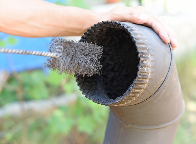 Cómo limpiar el hollín de la chimenea