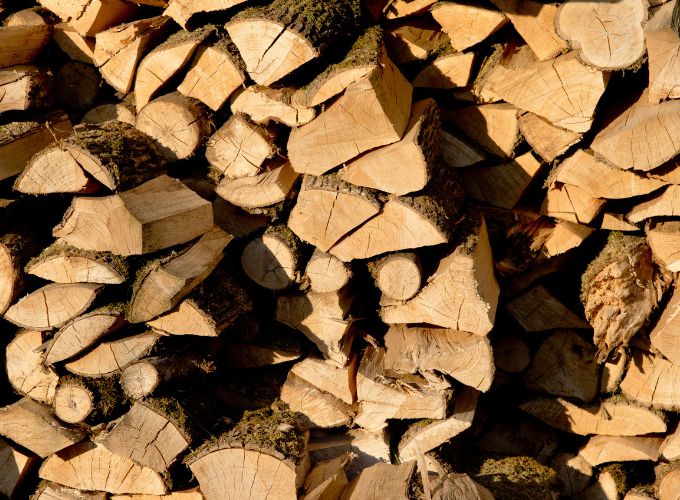 Dry firewood for wood burning fireplace 